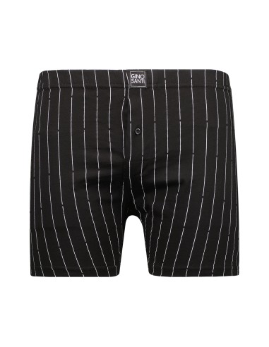 Gino Santi Heren Klassieke boxer Zwart Pin Stripe