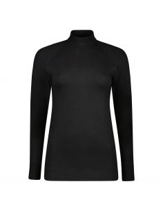 Gino Santi Dames Thermal Shirt Viloft lange mouw zwart