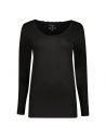 Gino Santi Dames Thermal Shirt Lace lange mouw zwart