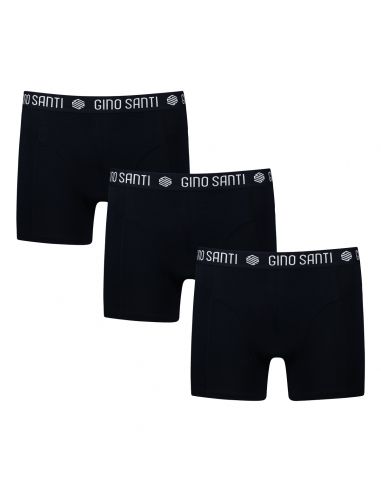 Gino Santi Heren Boxershort Comfort Cotton 3-pack Zwart