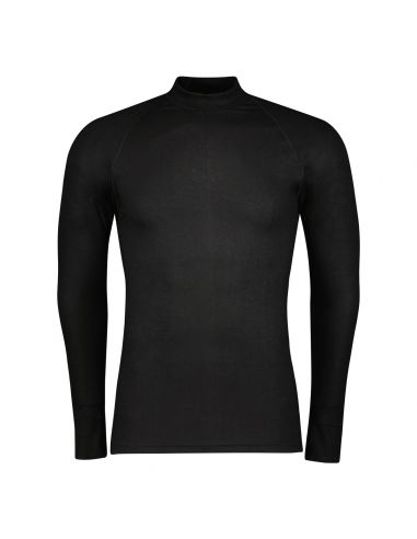 Gino Santi Heren Thermal Shirt Viloft lange mouw zwart